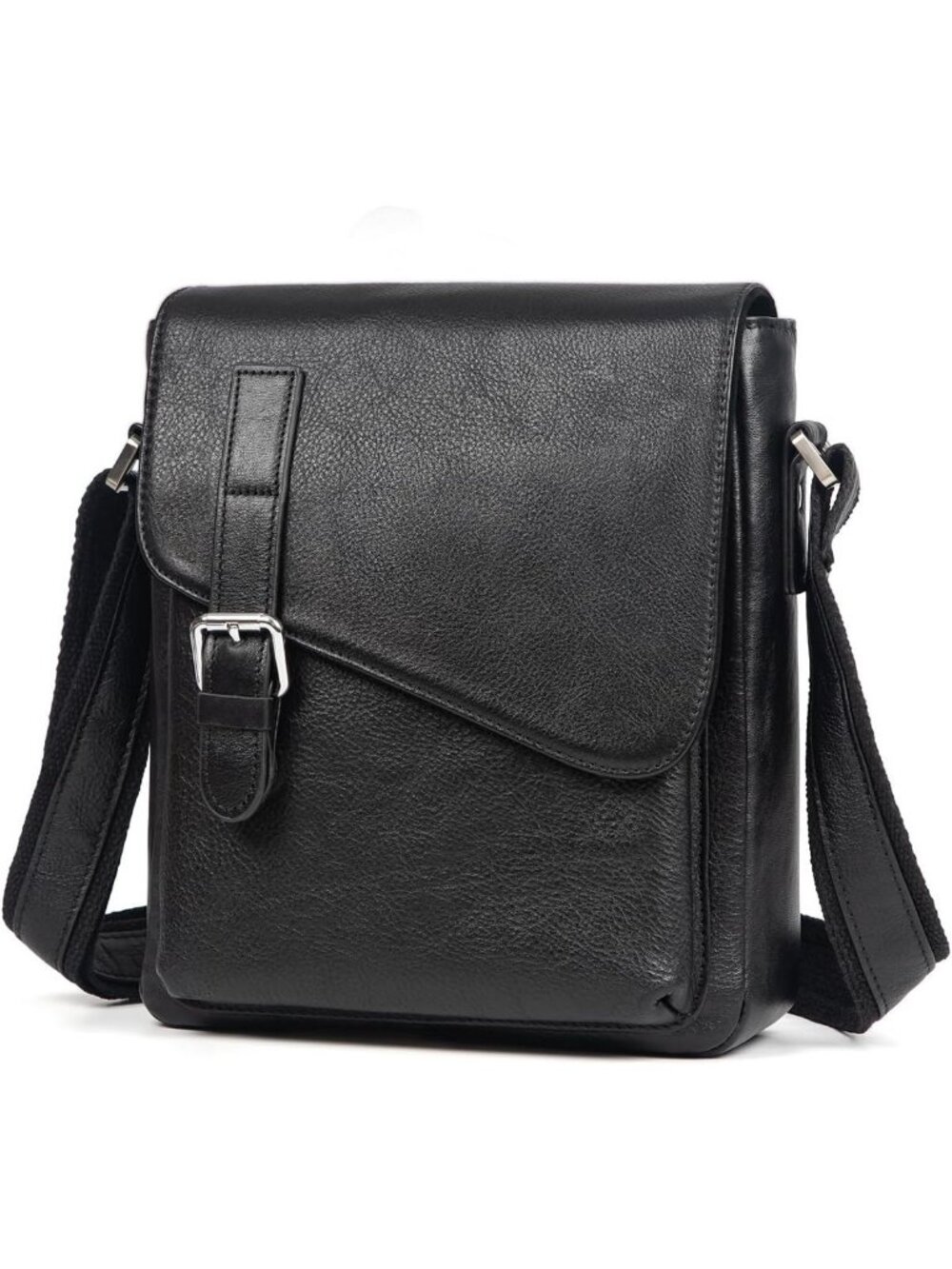 Stylish Leather Crossbody Messenger Bag for Men - Fits 11.5" Tablet, Versatile